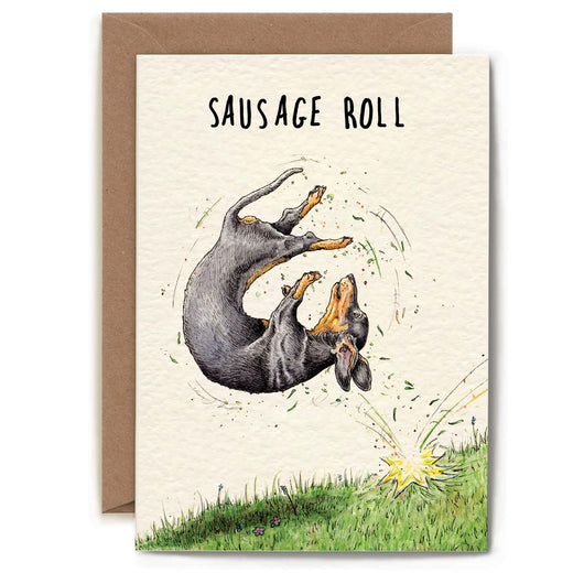 Bewilderbeest Ltd Greeting Card Sausage Roll Card D08-01