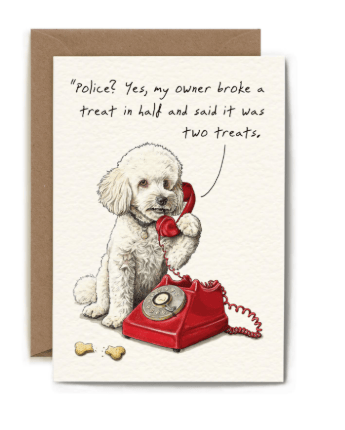 Bewilderbeest Ltd Greeting Card Treat Crime Card D26