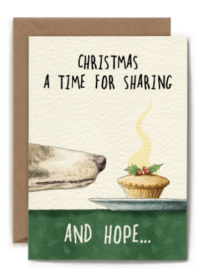 Mince Pie Dog Card