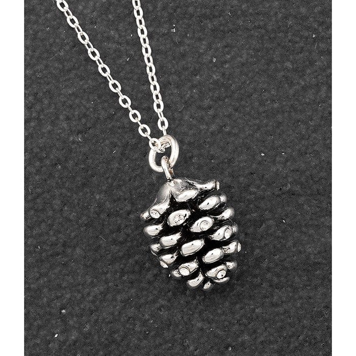 Joe Davies Pine Cone Silver Plated Necklace 329312