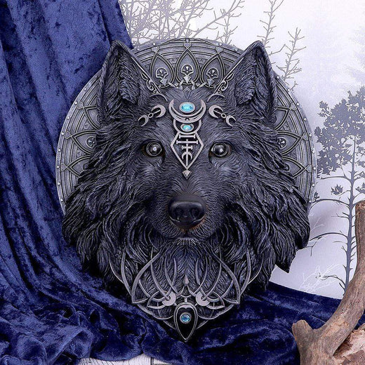 Wolf Moon Dark Gothic Magical Wall Hanging Plaque
