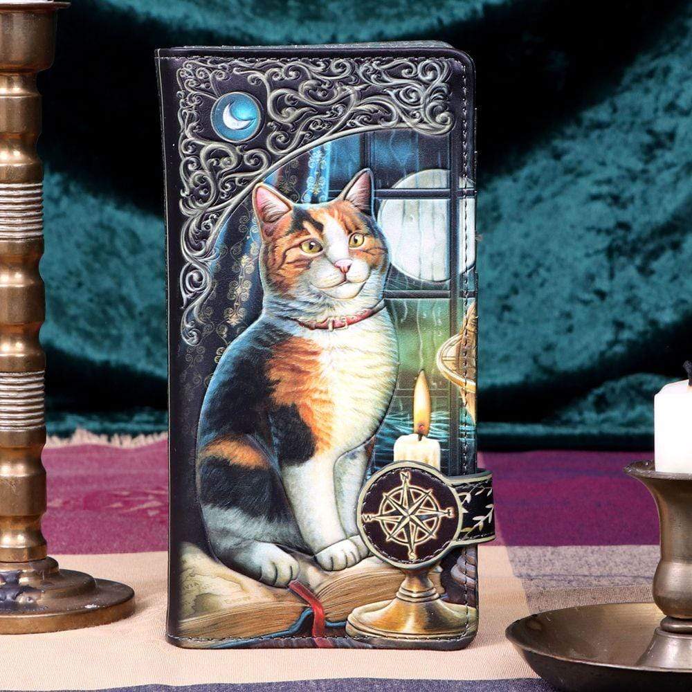 Adventure Awaits Calico Cat Ship Lisa Parker Embossed Purse