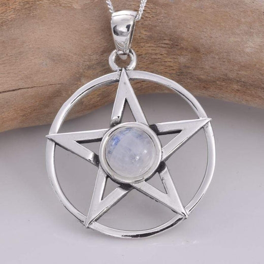 Pentagram Solid 925 Sterling Silver Pendant