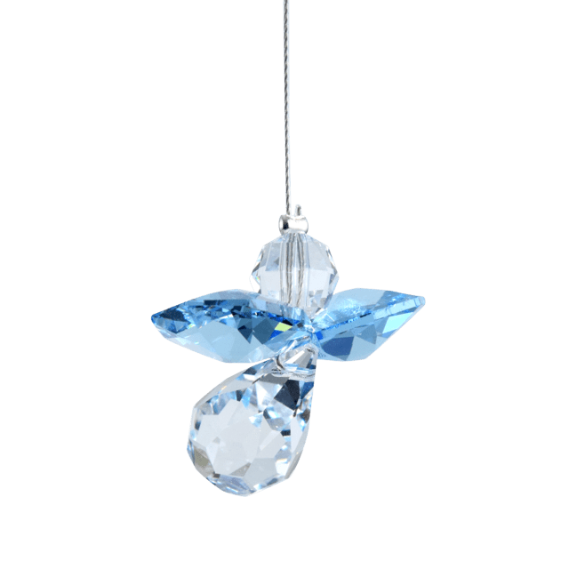 March Guardian Angel Hanging Birthstone, Aqua Marine