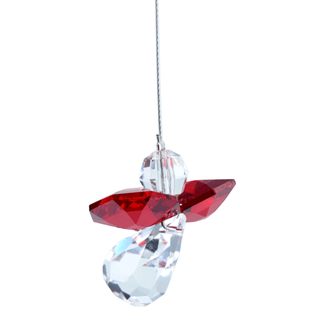 January Guardian Angel Hanging Birthstone Garnet
