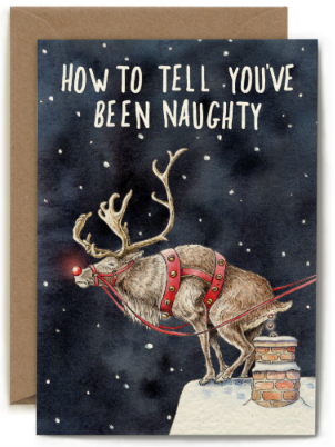 Naughty Reindeer Card