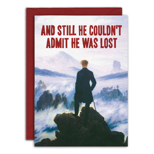 Bewilderbeest Ltd Greeting Card Admit He Was Lost Card DA026