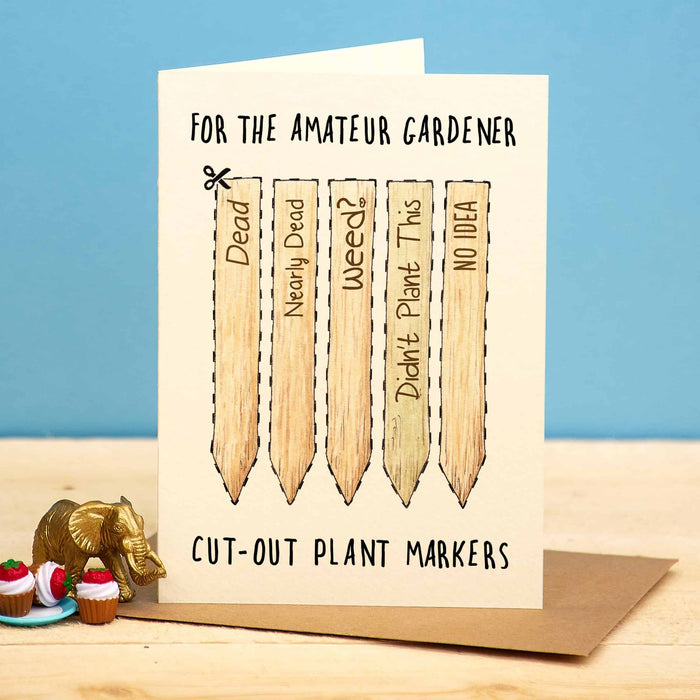 Bewilderbeest Ltd Greeting Card Amateur Gardener Card ED21