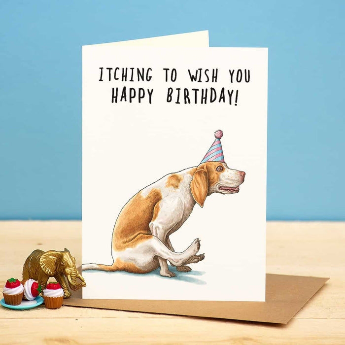 Bewilderbeest Ltd Greeting Card Itching Birthday Card B29-01