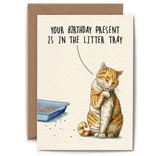 Bewilderbeest Ltd Greeting Card Litter Tray Present Card B37