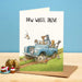 Bewilderbeest Ltd Greeting Card Paw Wheel Drive Card D24-01