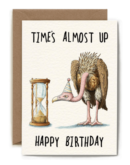 Bewilderbeest Ltd Greeting Card Time Almost Up Card B34