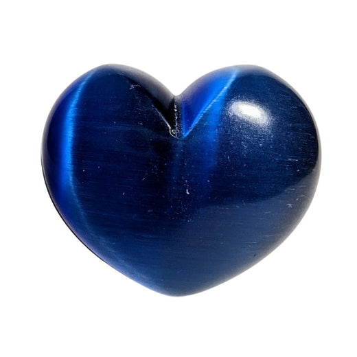 Cat's Eye Blue Crystal Heart