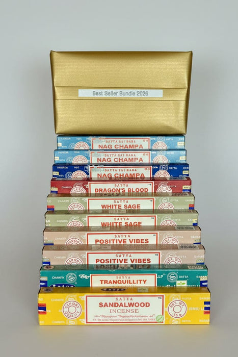 Goldenhands Incense Satya Incense Best Seller Bundle 2026 12 x 15g Boxes B2026