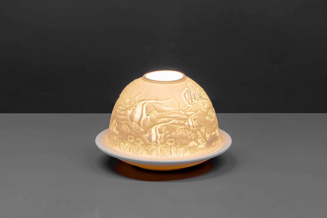 Aquarium Lithophane Dome Tealight Holder