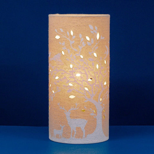 Deers And Birds Fabric Lamp