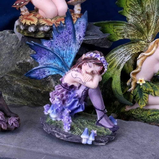 Akina Figurine Purple and Blue Floral Fairy Ornament