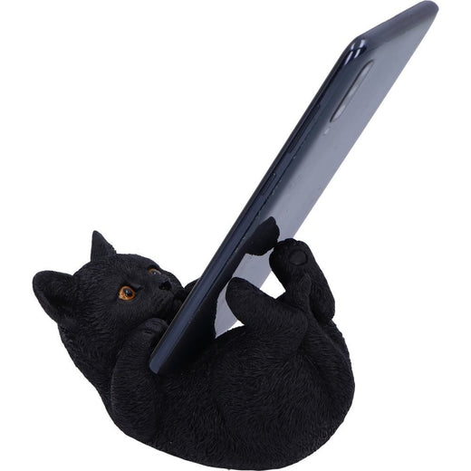 Familiar Helper Black cat Mobile Phone Holder 12.5cm