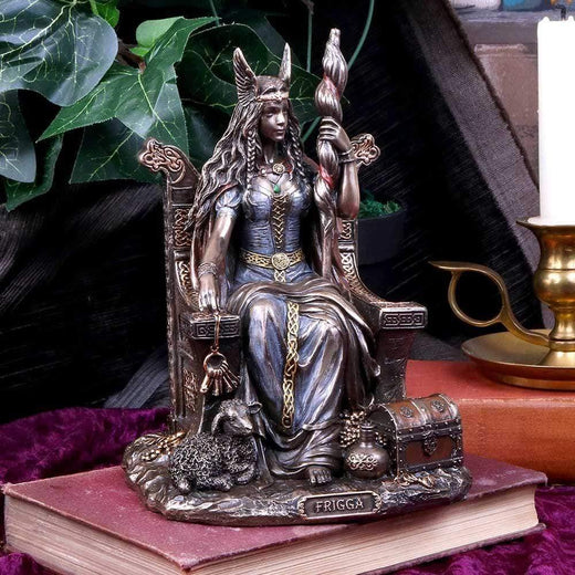 Bronze Frigga Goddess of Wisdom Norse Leader Ornament