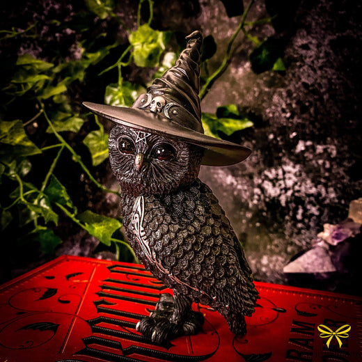 Owlocen Witches Hat Occult Owl Figurine