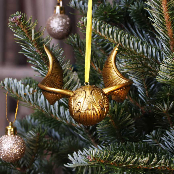 Nemesis Now TREE DECORATION Golden Snitch Harry Potter Hanging Ornament B5623t1