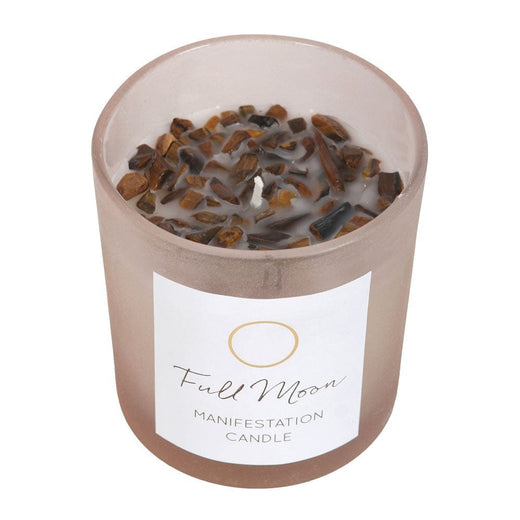 Something Different Wholesale Full Moon Eucalyptus Manifestation Candle with Tiger's Eye PL_34723