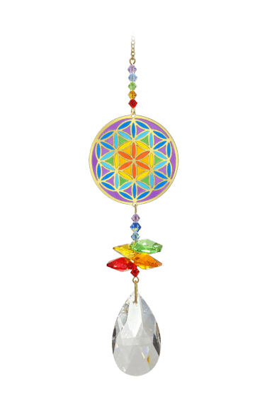 Wild Things Flower Of Life Rainbow Window Jewels 8100-FOL-RAI
