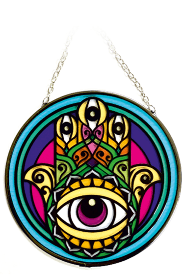 Hamsa Fatima Stained Giass Suncatcher — Goldenhands