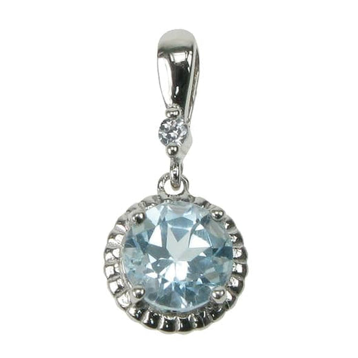 Blue Topaz Claw Solid 925 Sterling Silver Pendant