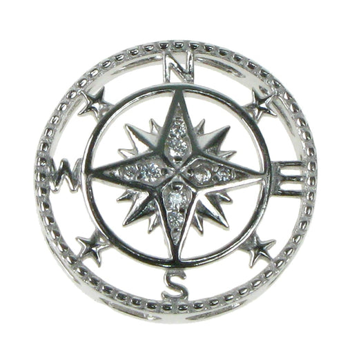 Compass Solid 925 Sterling Silver Pendant