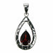 Zilver Designs Silver Jewellery Garnet Open Drop Pendant SP4463