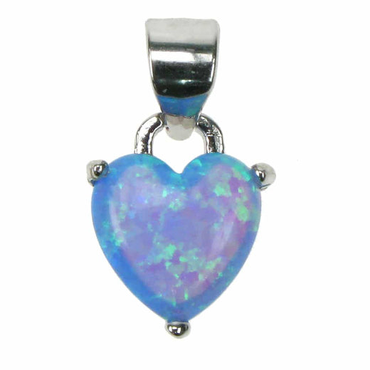 Sky Opal Heart Pendant