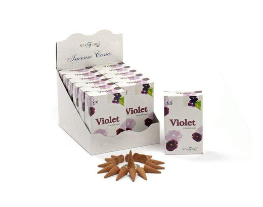Violet Incense Cones By Stamford