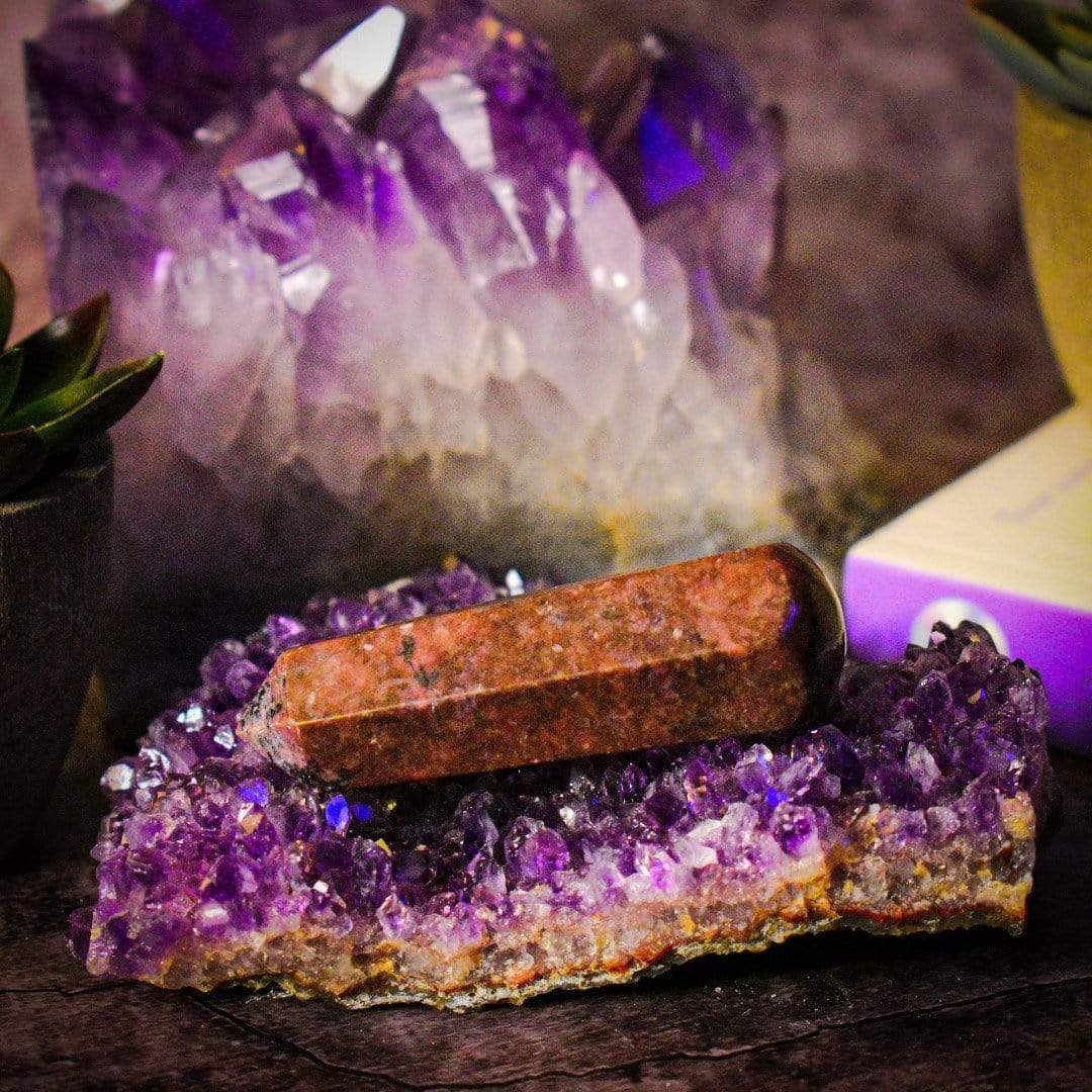 Rhodonite Crystal Wand — Goldenhands