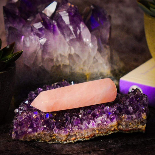 Dolphin Minerals Crystal Wand Rose Quartz Crystal Wand WDS8