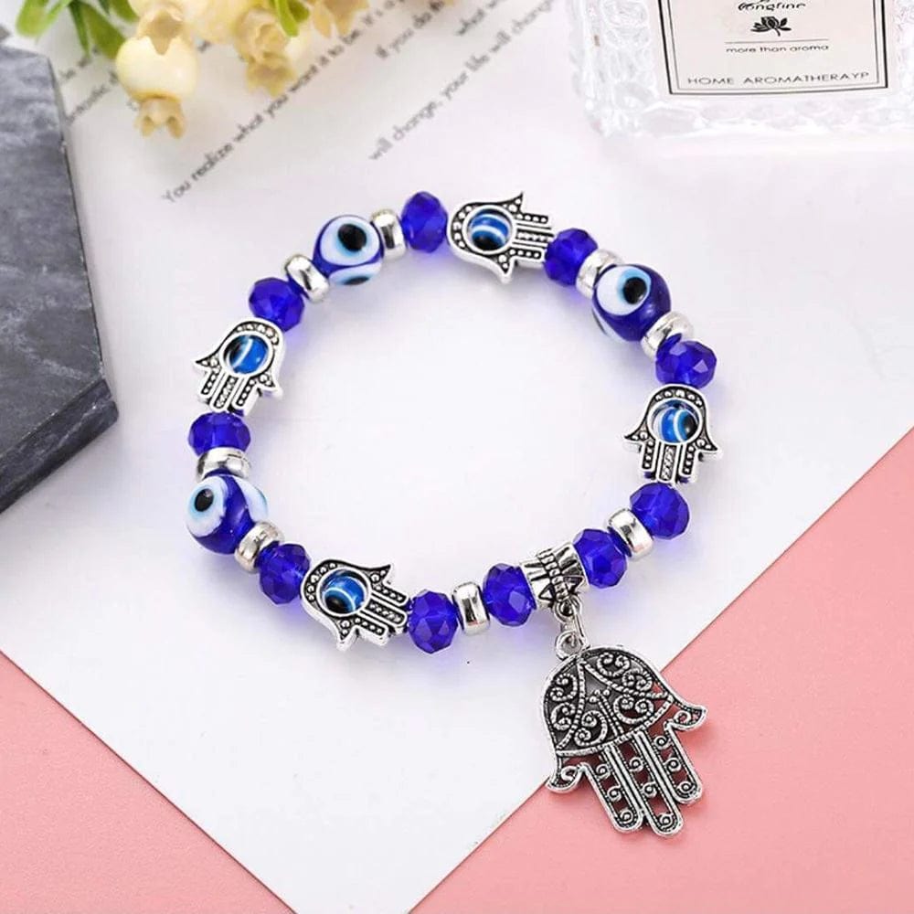 Evil Eye & Hamsa Bracelet Blue — Goldenhands