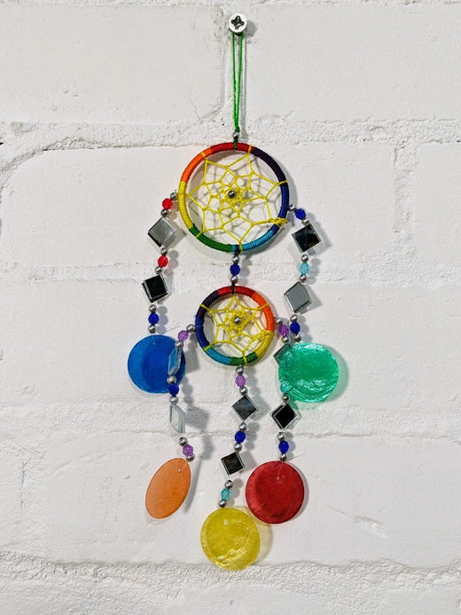 Shell And Mirror Rainbow Dream Catcher