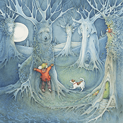 Moongazer Cards Greeting Card Faces in the Trees Card A-175
