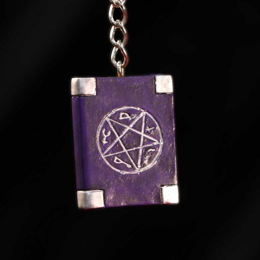 Witches Grimoire Book of Spells Keyring