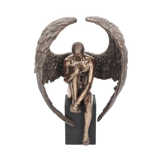 Angel's Reflection Bronzed Religious Contemplative Figurine