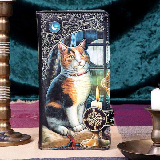 Adventure Awaits Calico Cat Ship Lisa Parker Embossed Purse