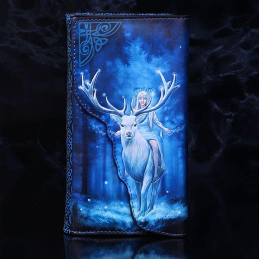 Fantasy Forest Elven Queen and Stag Embossed Purse By Anne Stokes