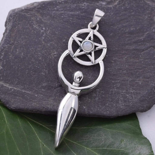 Goddess Solid 925 Sterling Silver Pendant