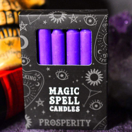 Purple Prosperity Spell Candles Pack of 12