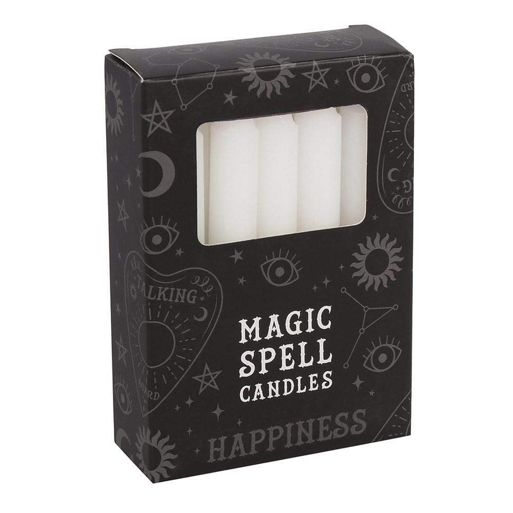 White Happiness Spell Candles Pack of 12