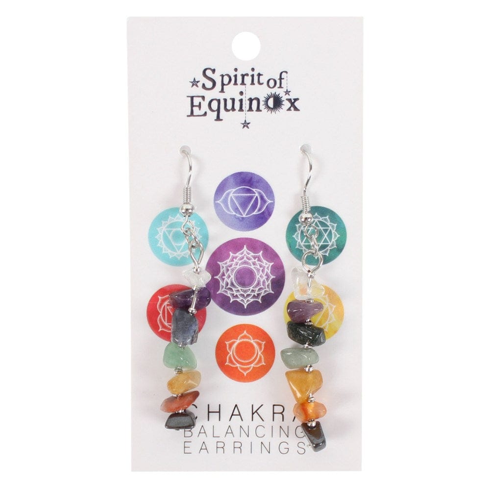 Something Different Wholesale Gemstone Chakra Gemstone Earrings CK_29116