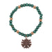 Something Different Wholesale Green Man Wooden Charm Bracelet SP_09323