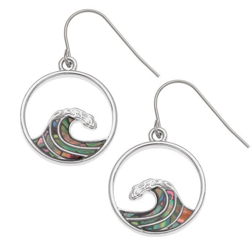 Paua Shell Cresting Wave Earrings