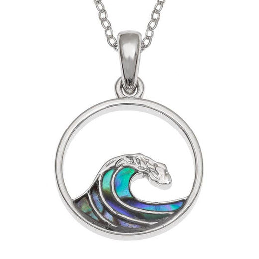 Paua Shell Cresting Wave Necklace