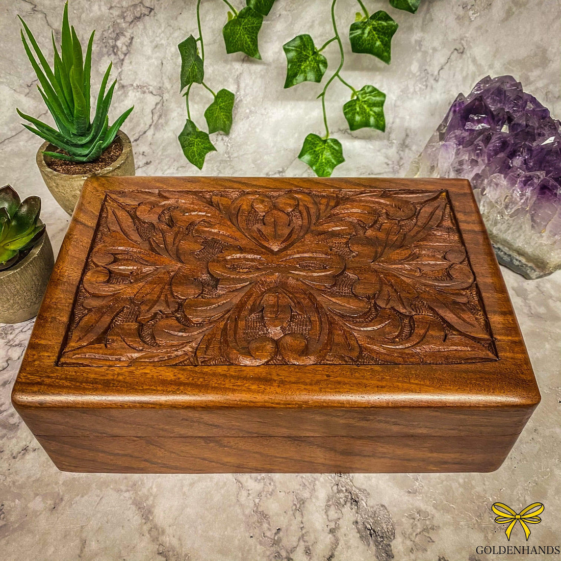 Verma Enterprises Trinket Box Floral Wooden Box CI-5014